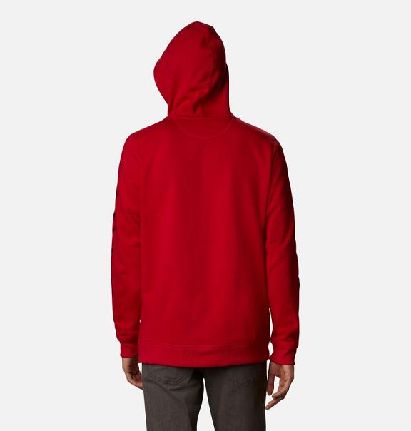 Columbia Logo Hoodies Red Black For Men's NZ18067 New Zealand